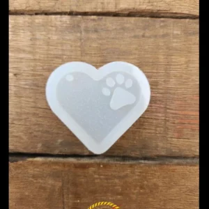 Llavero Corazon Con Patita De Perro