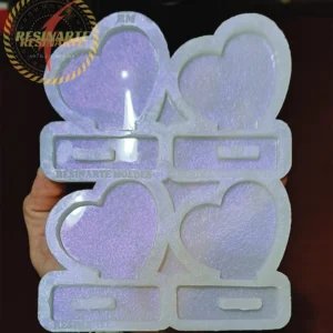 Plancha Corazones Souvenirs Con Base X 4 Unidades