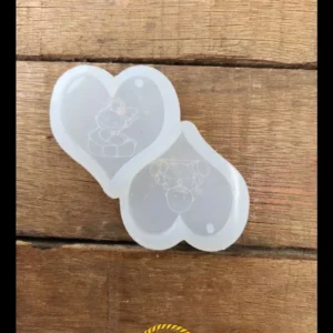 Llavero Corazones Doble Bebes Calados Para Pintar