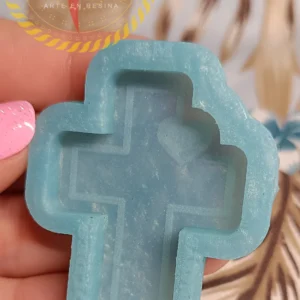 Cruz Con Corazón Grabado X 1 Unidad