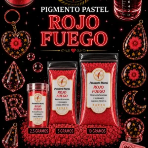 Pigmento Pastel Color Rojo Fuego