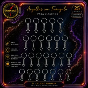 Argollas Con Triangulo Para Llaveros X 25 Unidades
