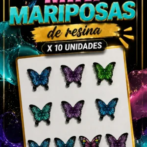 Mini Mariposas De Resina X 10 Unidades